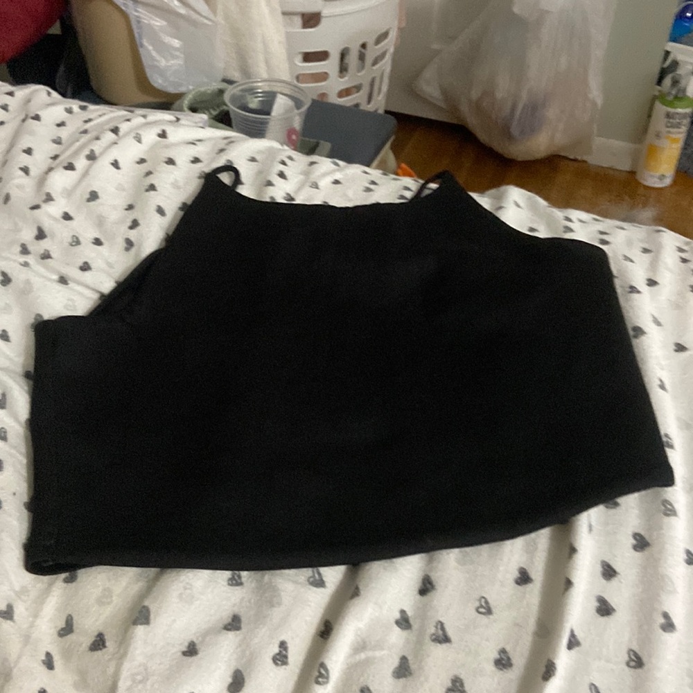 A black crop top
